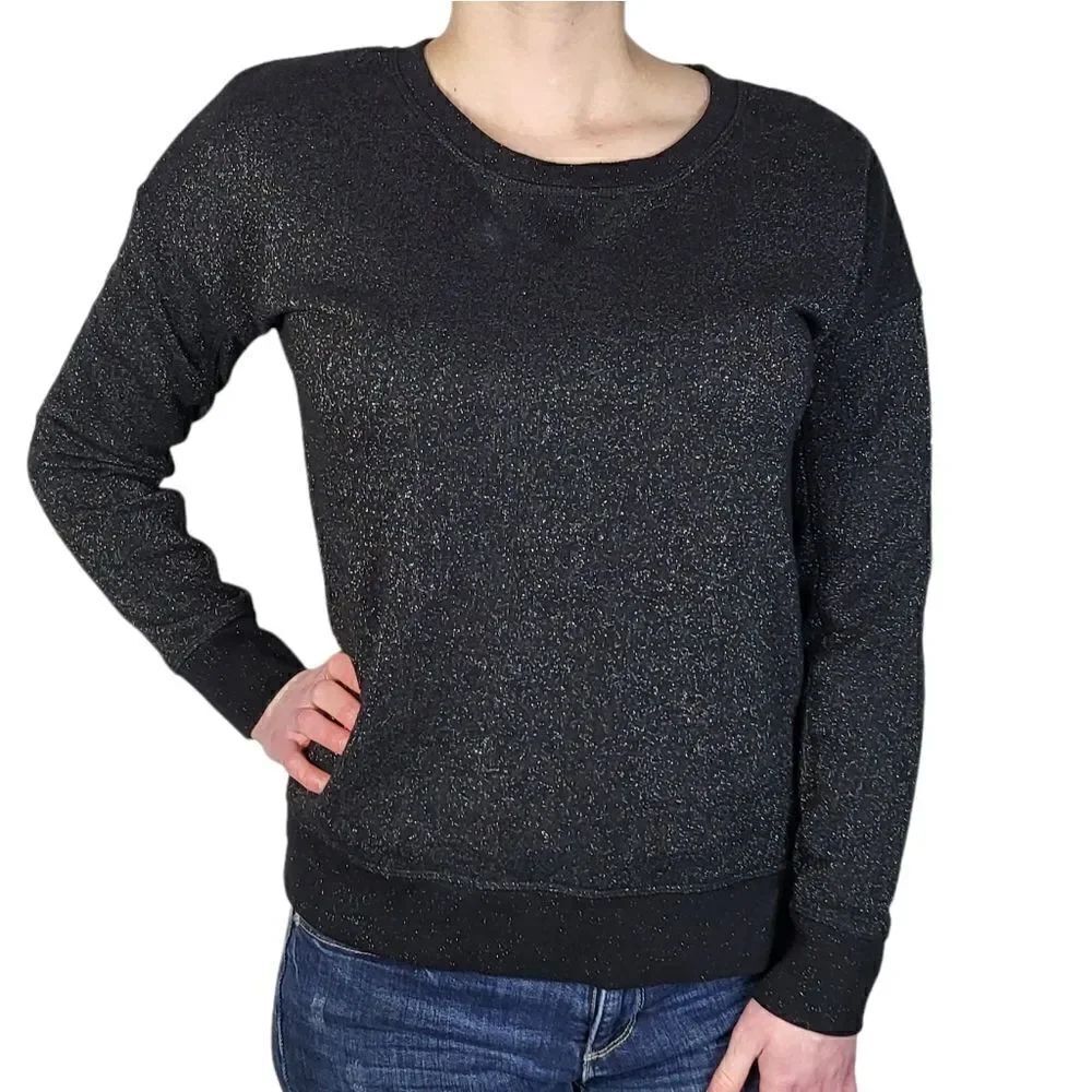 American Eagle Outfitters Black Glitter Sweater